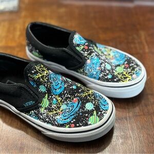 Vans Kids Cosmic Slip-On Sneakers - Black and Blue